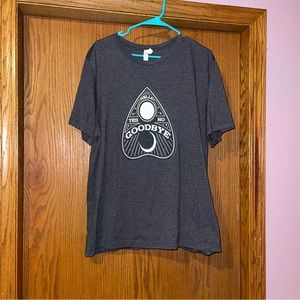 Heather gray Ouija board womens tee 2X